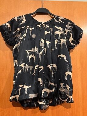 Ulla Johnson Horse Print Silk Top